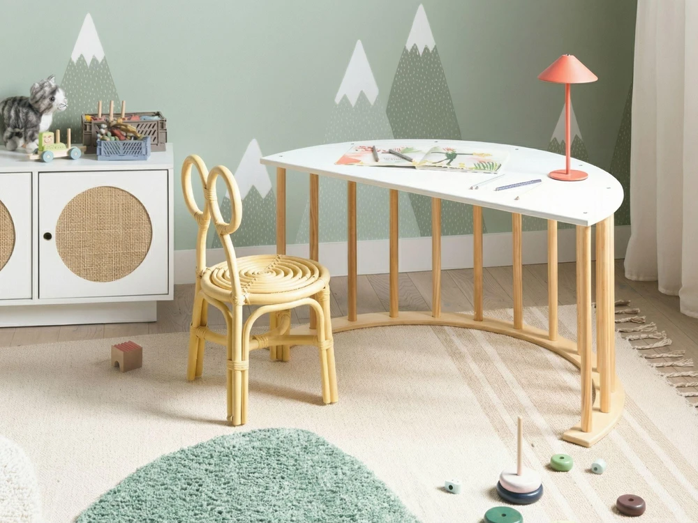 Fotelis Beliani Daugiafunkcė sūpynė NIMBIN, pušies mediena, šviesiai ruda, Montessori