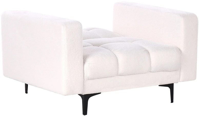 Fotelis Beliani Fotel ALNES Boucle baltas