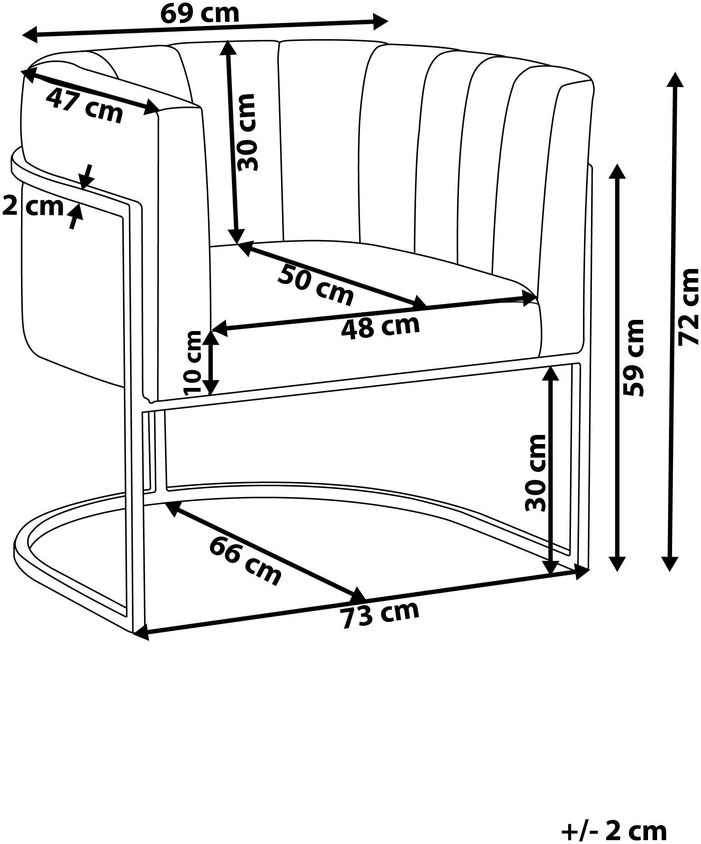 Fotelis Beliani Fotel LARVIK II Boucle smėlio spalva