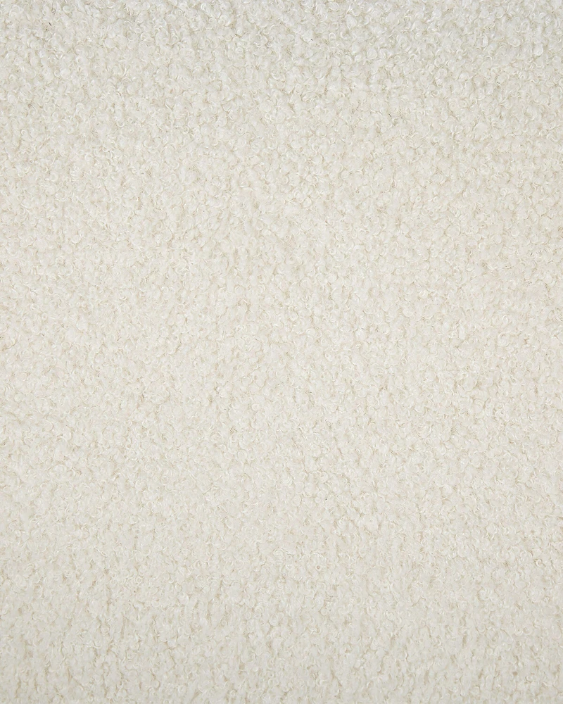 Fotelis Beliani Fotel LOEN Boucle baltas