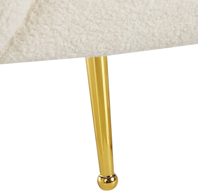 Fotelis Beliani Fotel LOEN Boucle baltas