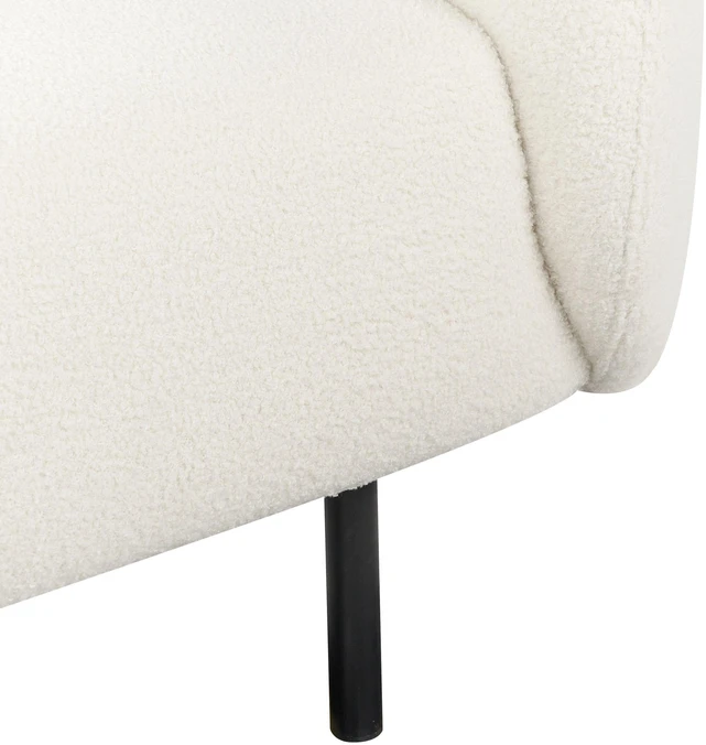 Fotelis Beliani Fotel LOEN Boucle baltas