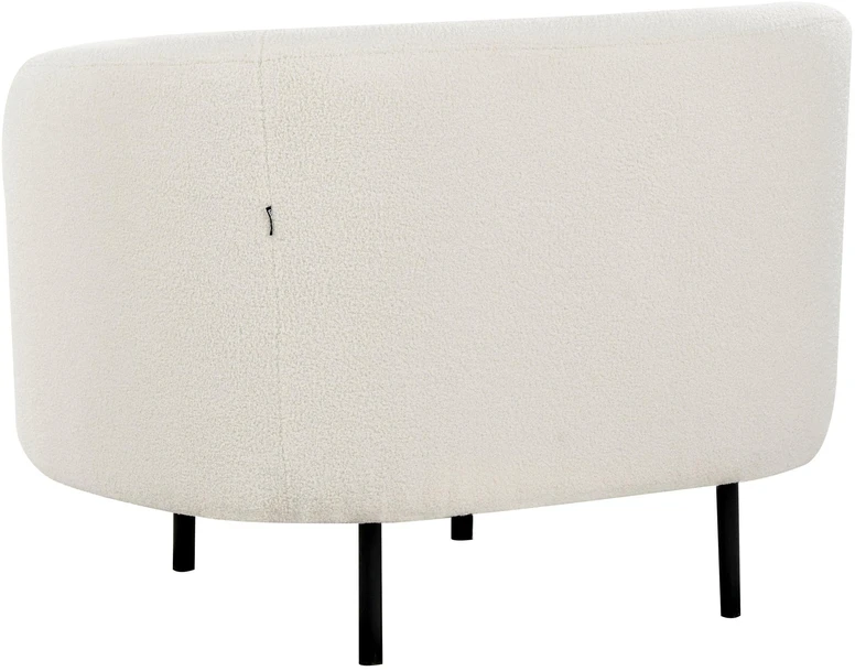 Fotelis Beliani Fotel LOEN Boucle baltas