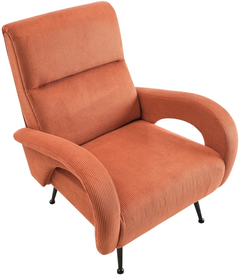 Fotelis Beliani Fotel SVALOV, velvetinis, oranžinis