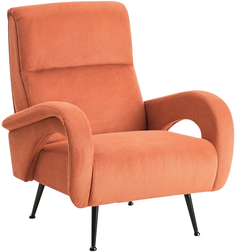 Fotelis Beliani Fotel SVALOV, velvetinis, oranžinis