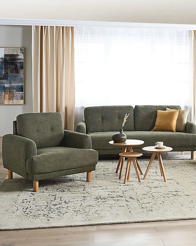 Fotelis Beliani Fotel TUVE velvetinis tamsiai žalias