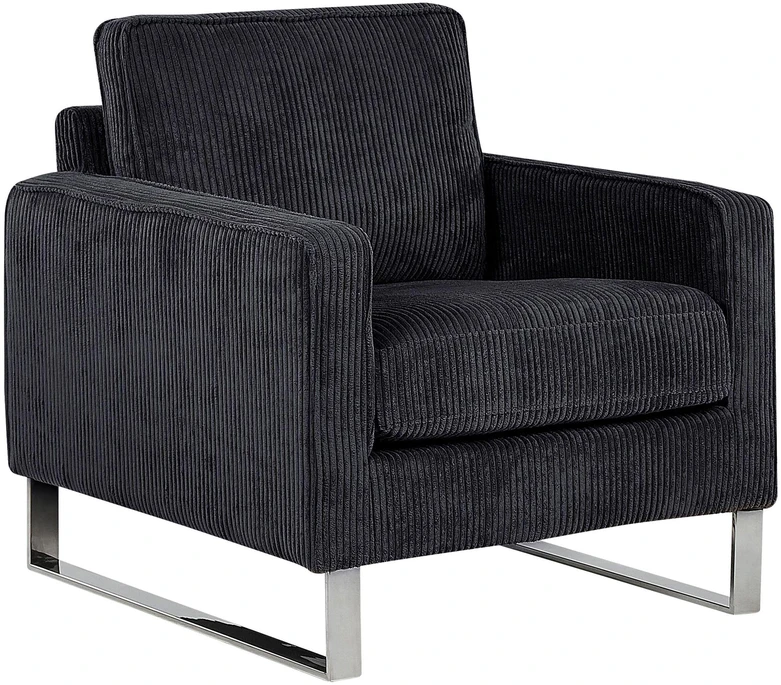Fotelis Beliani Fotel VIND, velvetinis, juodas