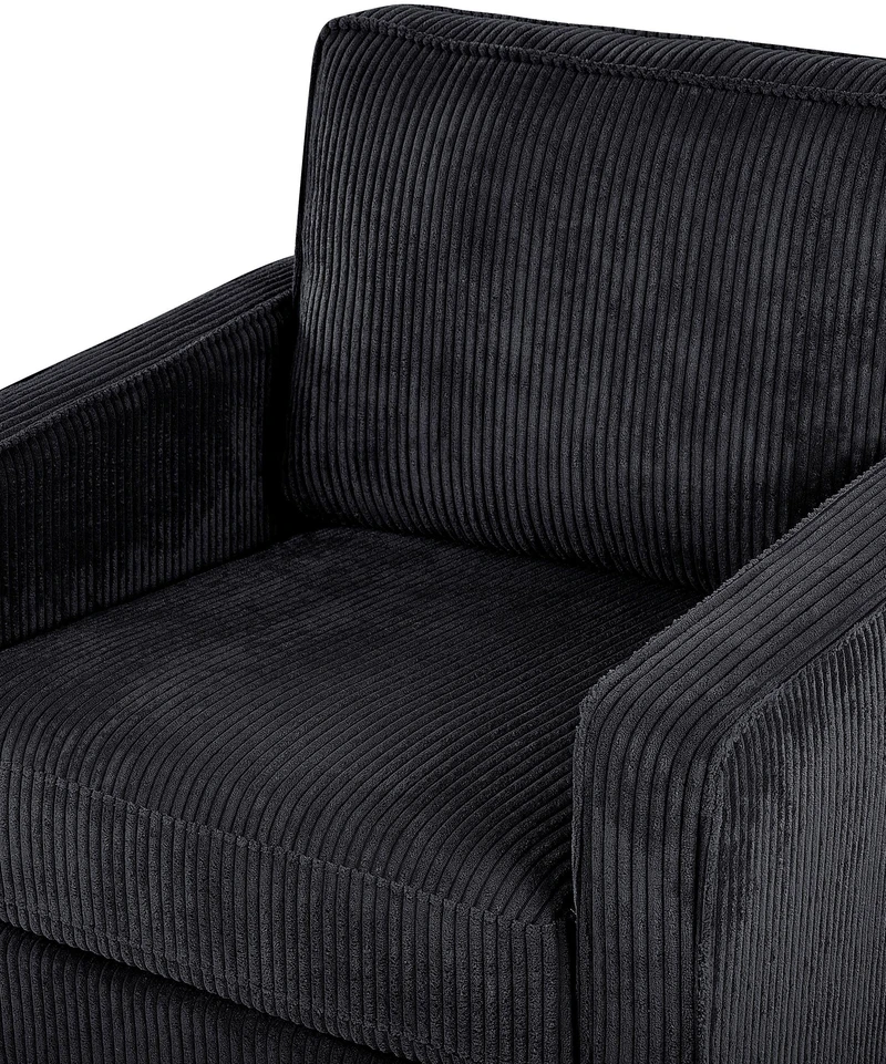 Fotelis Beliani Fotel VIND, velvetinis, juodas