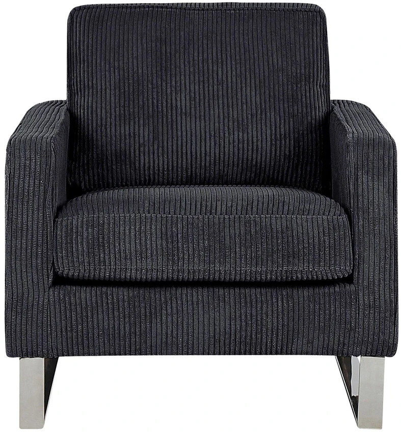 Fotelis Beliani Fotel VIND, velvetinis, juodas