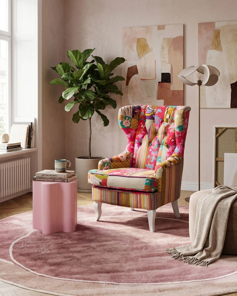 Fotelis Beliani Fotelonas MOLDE Fuchsia