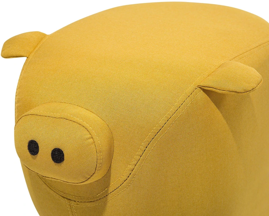Fotelis Beliani Gyvūno formos pufas PIGGY, geltonas