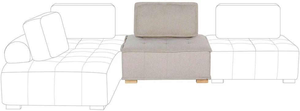 Sofa Beliani Vieno asmens modulis TIBRO šviesiai smėlio spalvos