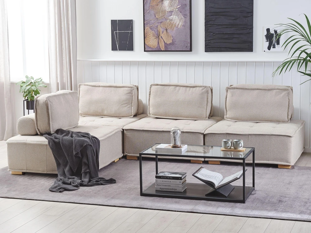 Sofa Beliani Vieno asmens modulis TIBRO šviesiai smėlio spalvos