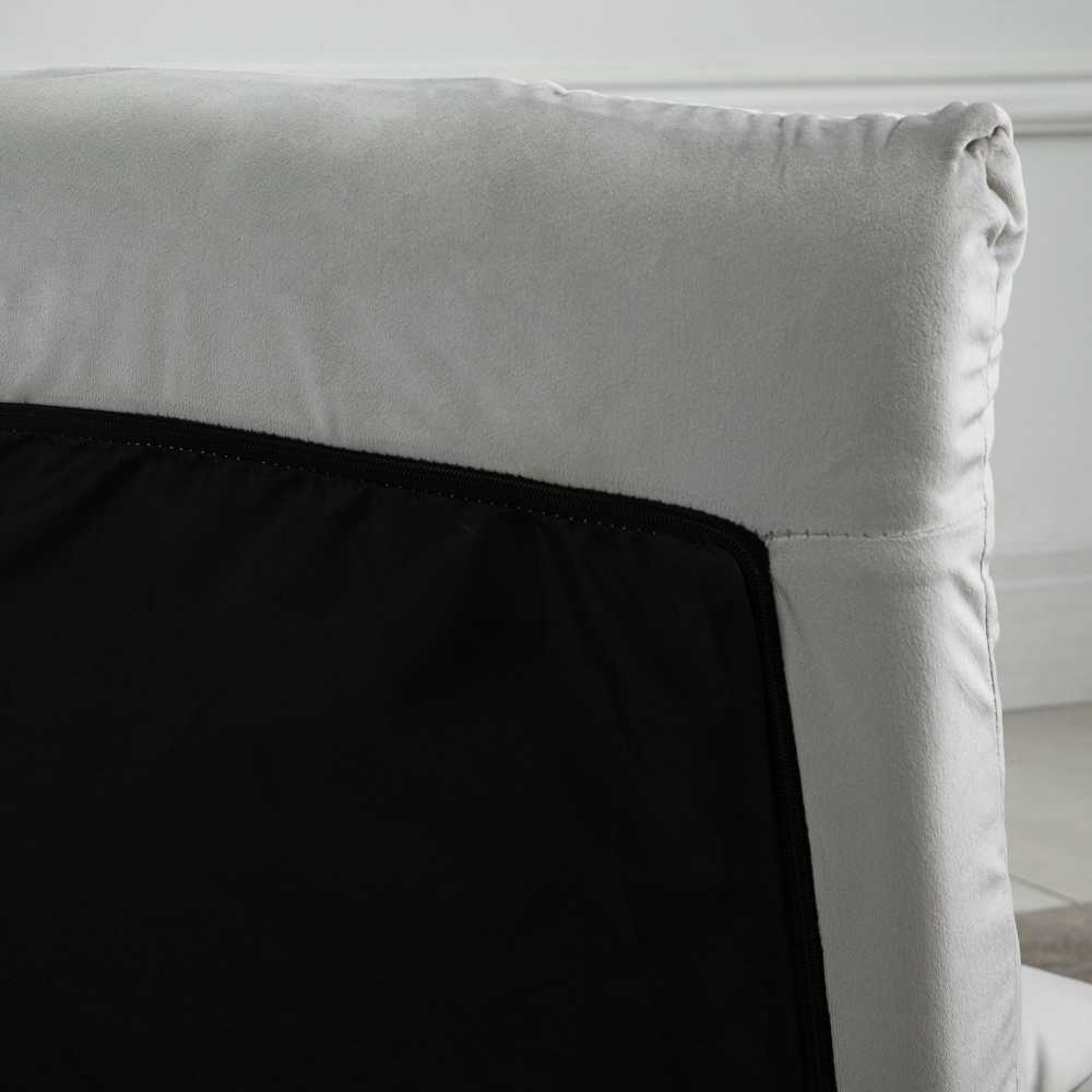Fotelis HOMCOM grindų kėdė "3-in-1", sulankstoma, reguliuojamas atlošas, 13 padėčių, sulankstomas gulmaišis, pilkas metalinis putplastis, 55x71x53,5 cm