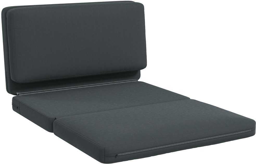 Fotelis HOMCOM 3-in-1 sulankstoma grindų sofa su aksomo efektu, paminkštinta sofa-lova, išlaikanti iki 240 kg, miegamajam, svetainei, tamsiai pilka