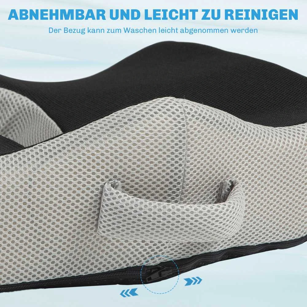 HOMCOM ortopedinė sėdynės pagalvėlė, ergonomiška pagalvėlė biuro kėdei, automobiliui ir kt., atminties putų pagalvėlė uodegikauliui, sėdimojo nervo, hemorojaus ir nugaros skausmo malšinimui, juoda