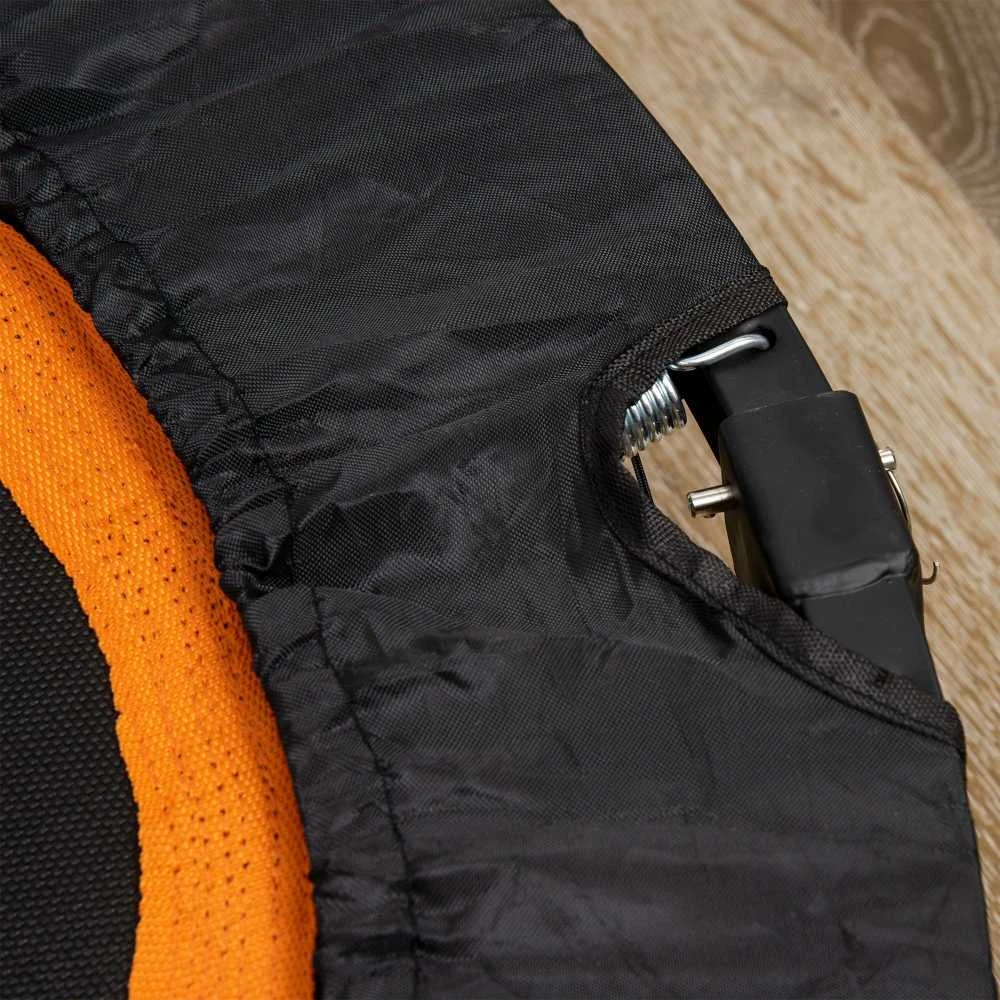 HOMCOM 102 cm fitneso batutas, sulankstomas mini batutas su keturių lygių reguliuojama rankena, fitneso atšokimo batutas suaugusiems, iki 100 kg, juodas
