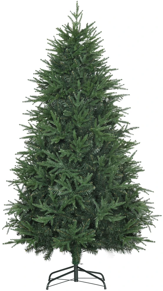 HOMCOM 180 cm dirbtinė Kalėdų eglutė, tikroviška, tankios šakos, dirbtinė eglė, eglutė su 4030 šakelių, tikroviška išvaizda, žalia