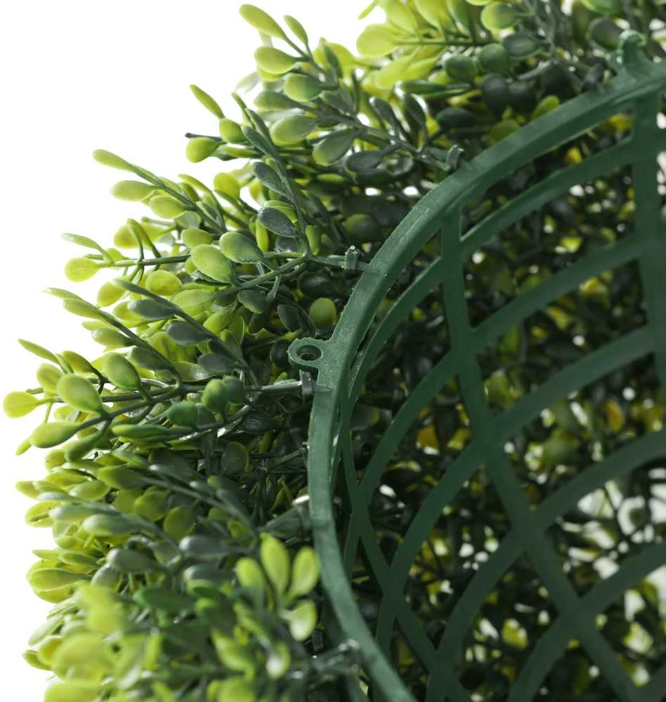 HOMCOM 2 vnt. rinkinys dirbtinis buksmedžio rutulys 40 cm, dirbtinis augalas, plastikinis dekoratyvinis buksmedis, dirbtinis augalas svetainei, miegamajam, biurui, sodui