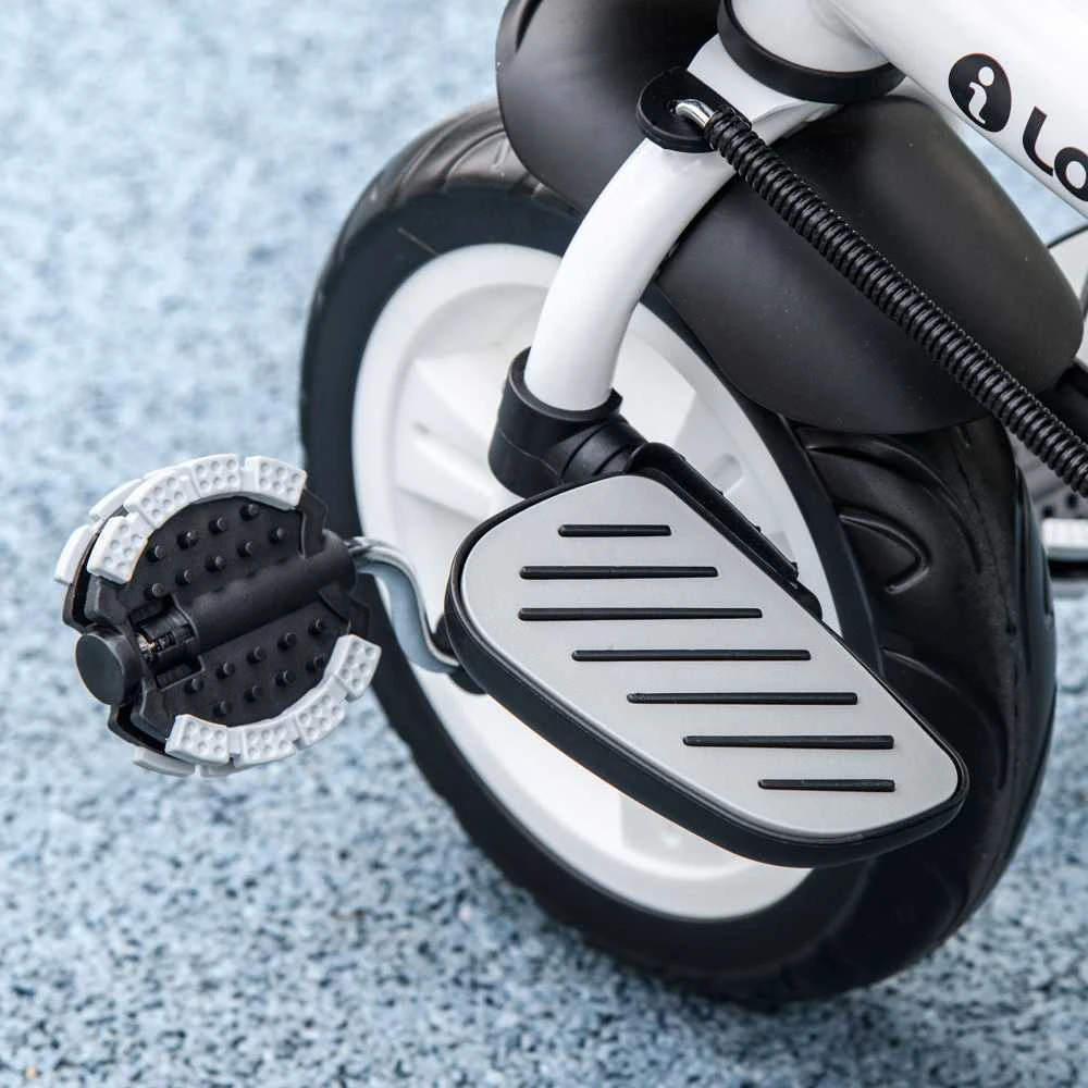 HOMCOM 2-in-1 triratukas su stūmimo rankena, saugos diržu, sulankstomas, su stogeliu nuo saulės, puodelio laikikliu, krepšeliu, pedalais, 1–5 metams, mėlynas