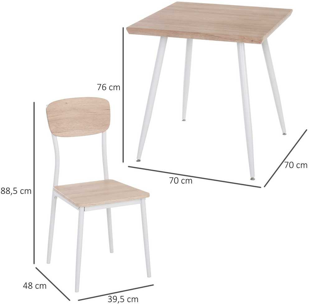 HOMCOM 3 dalių valgomojo komplektas
