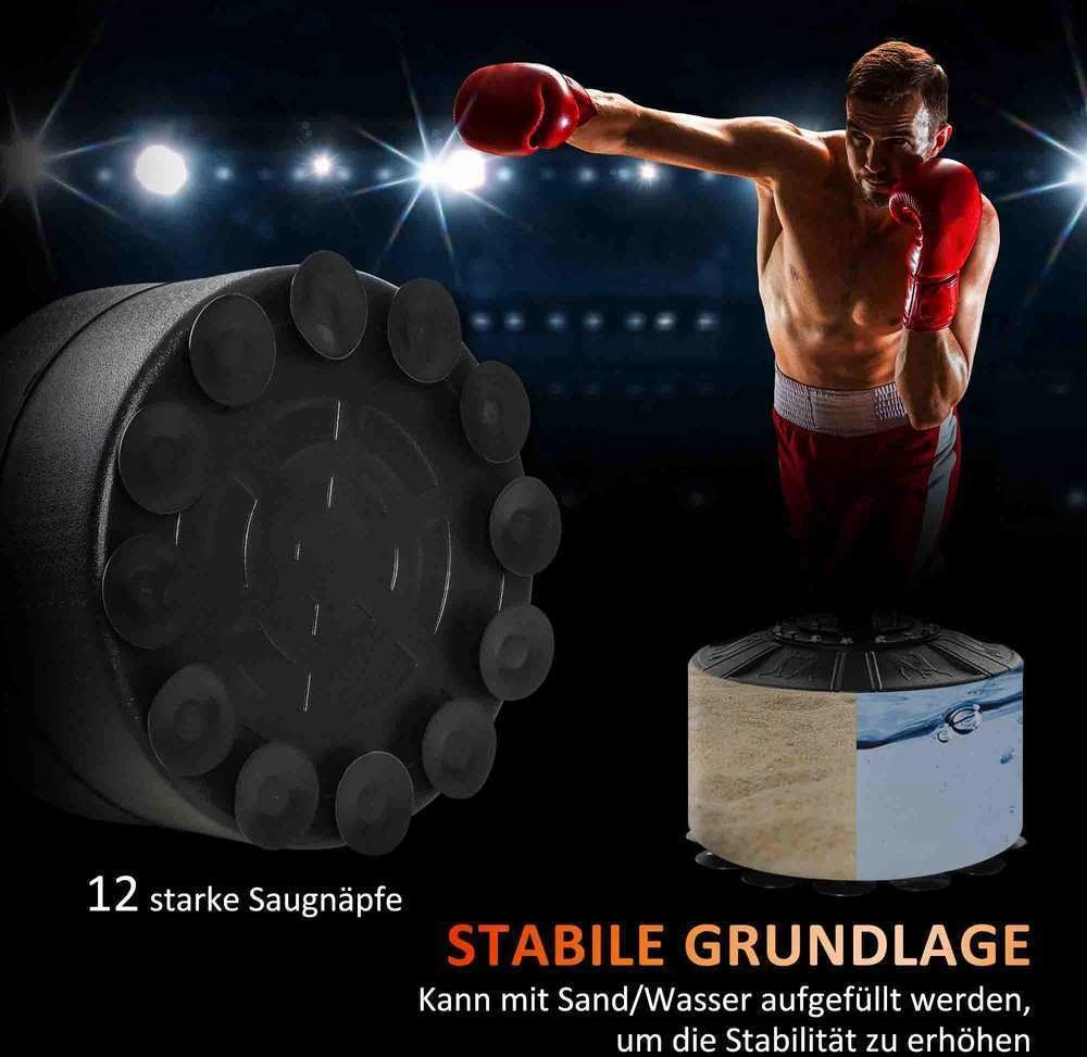 HOMCOM 4-in-1 pastatomas bokso maišo stovas, 160-230 cm reguliuojamo aukščio, raudonas