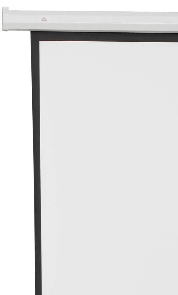 Projektorius HOMCOM 4:3 elektrinis projektoriaus ekranas 171 x 130 cm su nuotolinio valdymo pultu, skirtas namų kino teatrui ir pristatymams, baltas