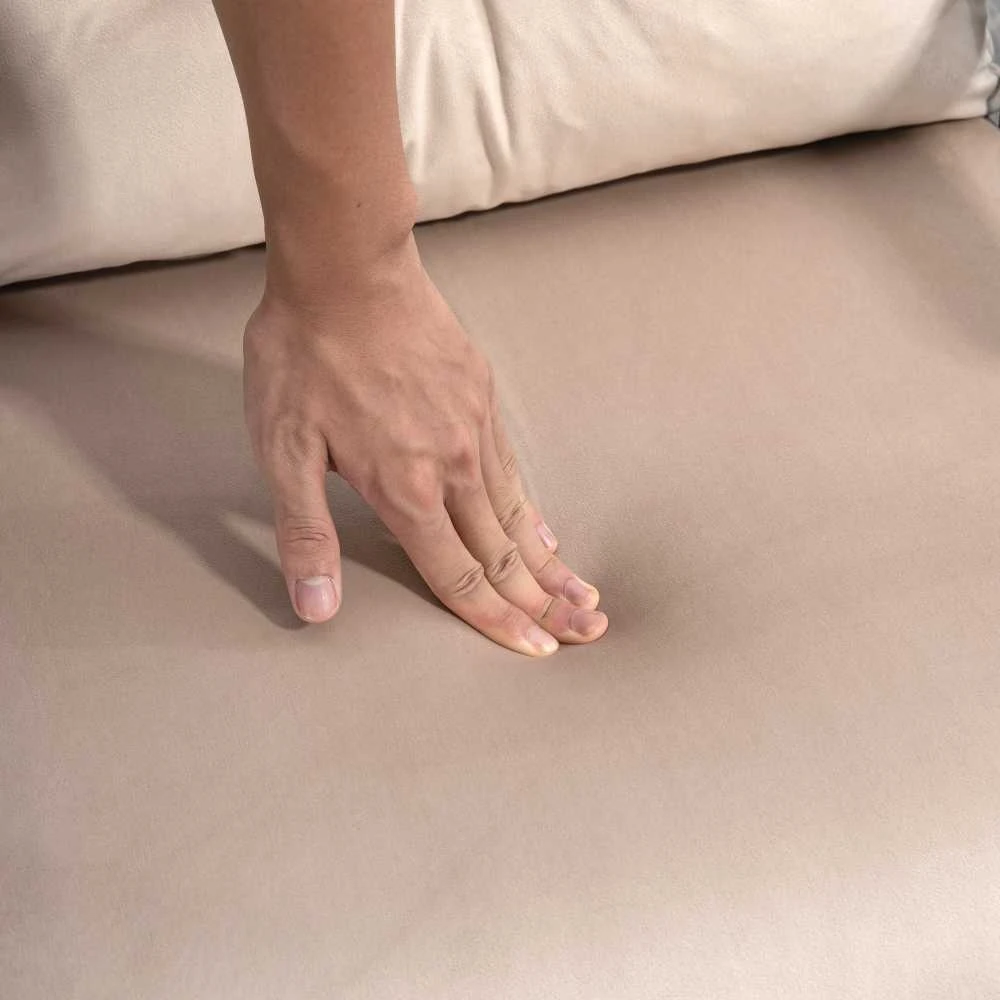 HOMCOM sofa lova, poilsio fotelis su miegamąja funkcija, svečių lova su aksomo išvaizda, nugaros pagalvėlė, paminkštinta sofa su reguliuojamu atlošu, smėlio spalvos, 63 x 73 x 81 cm
