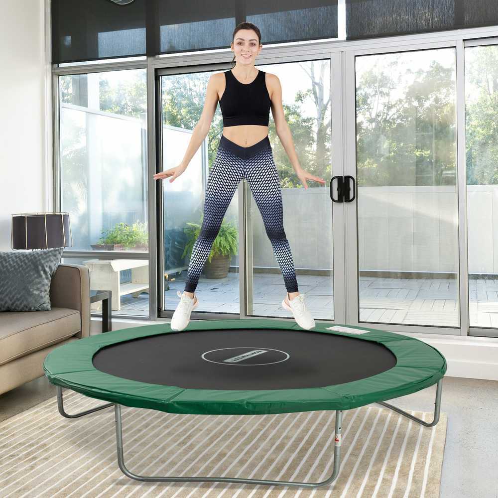 HOMCOM krašto danga, trampolino priedas, Ø 244 cm, atspari oro sąlygoms, PVC PE, žalia