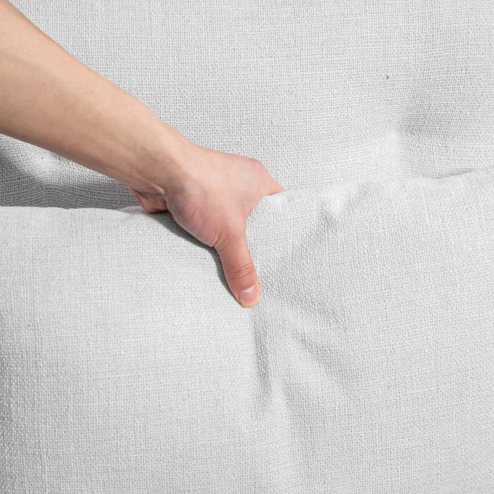 HOMCOM biuro kėdė, ergonomiška darbo kėdė su atrama juosmeniui, aukštu atlošu, kojų atrama, reguliuojamo aukščio sukamoji kėdė, lininio audinio išvaizda, paminkštinta kompiuterio kėdė, kreminė balta