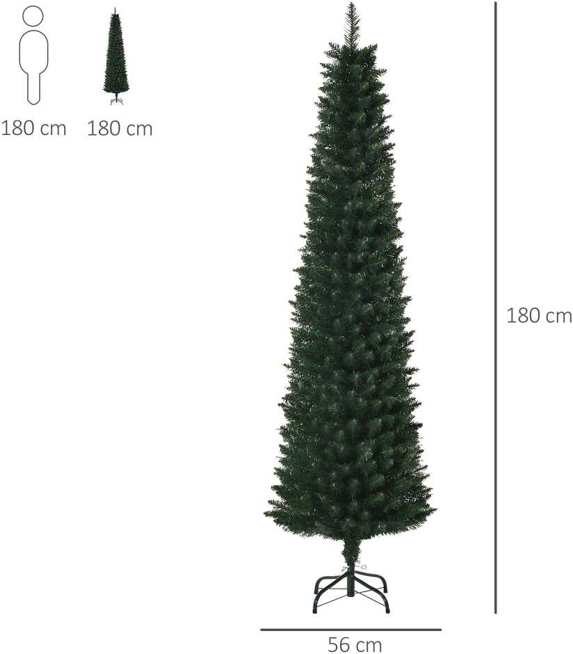 Dirbtinė kalėdinė eglutė, 380 šakų, žalia, Ø 56 × 180 cm