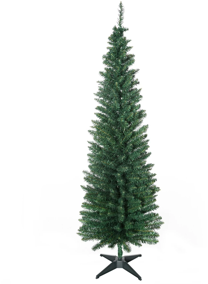 HOMCOM dirbtinė Kalėdų eglutė su plastikiniu stovu, 390 šakelių, žalia, Ø 55 x A 180 cm