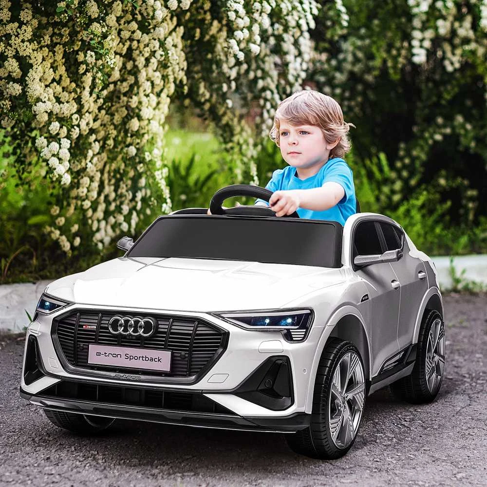HOMCOM elektrinis automobilis vaikams su 3 greičio režimais, nuotolinio valdymo pultu, muzikos grotuvu (MP3/USB/TF), skirtas vaikams nuo 3 metų