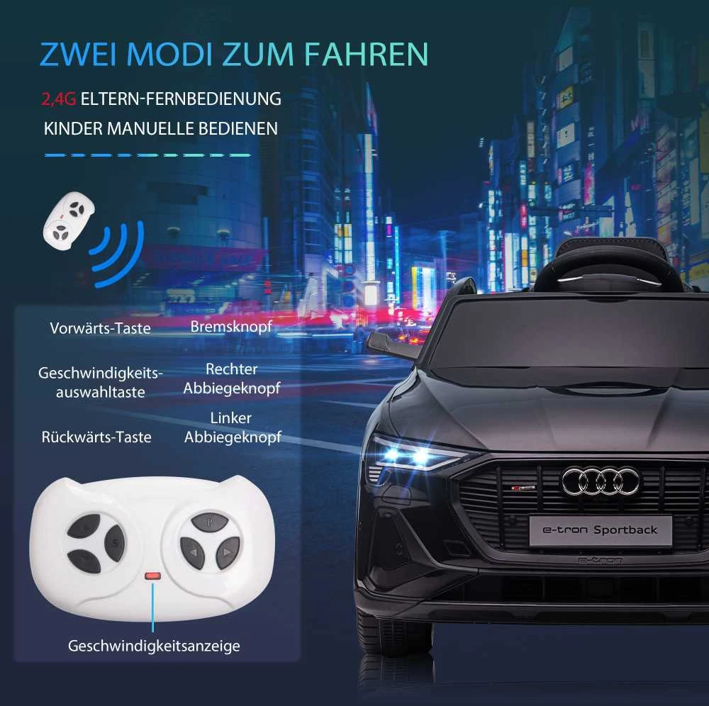 HOMCOM vaikiškas elektromobilis su nuotolinio valdymo pulteliu, saugos diržu, muzikos grotuvu (MP3/USB/TF), 3–5 metų vaikams