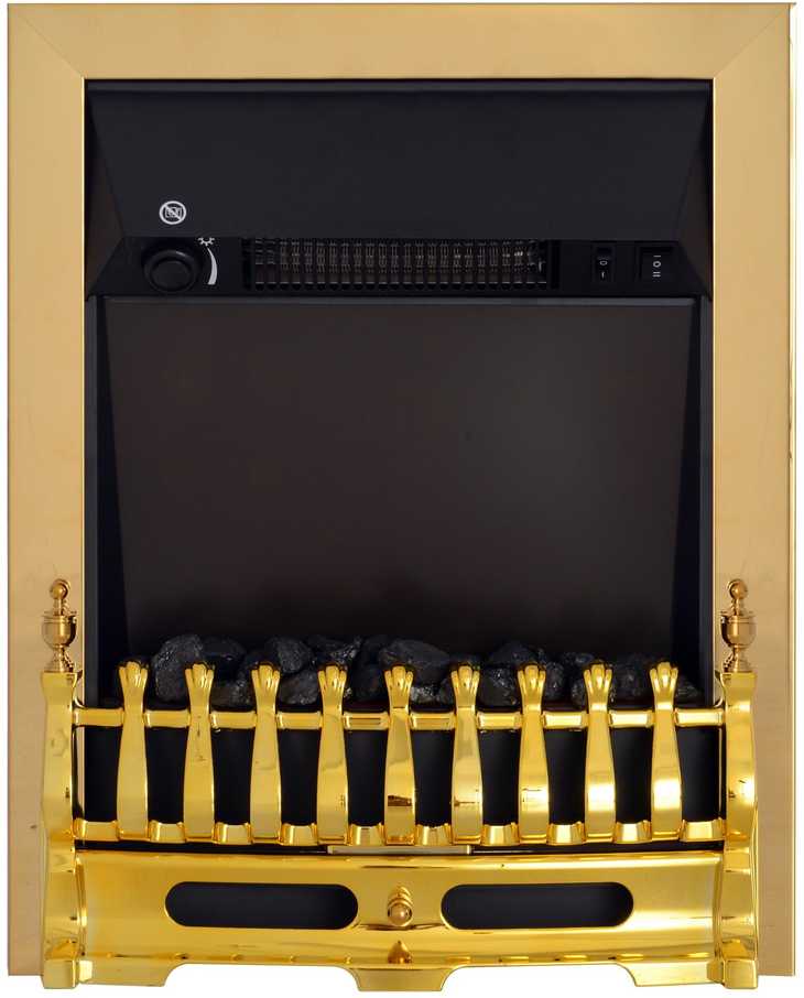 Homcom Elektrinis židinys 1000/2000W 48,2 x 18,5 x 59,2 cm - Auksinis