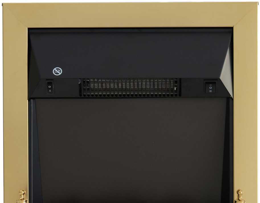 Homcom Elektrinis židinys 1000/2000W 48,2 x 18,5 x 59,2 cm - Auksinis