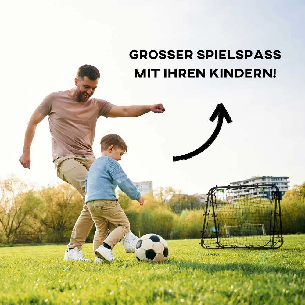 HOMCOM futbolo atšokimo sienelė, grąžinimo tinklas, dvipusis, reguliuojamas 5 padėtimis, futbolo treniruotėms, plienas, juoda, 100 x 95 x 90 cm