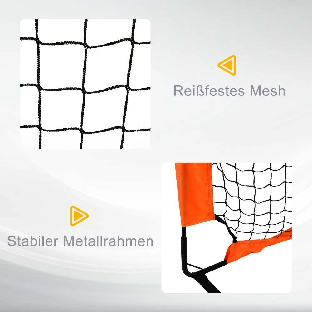 HOMCOM futbolo vartai, futbolo tinklas, 2 mini vartų rinkinys, sulankstomi, metalas, Oksfordo audinys, vaikams, lauko, oranžiniai, 183 x 90 x 90 cm