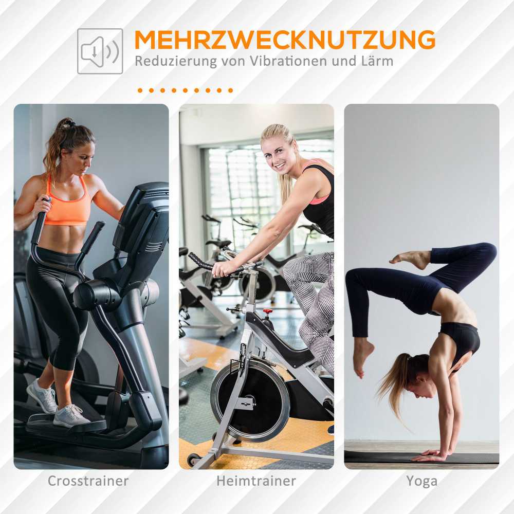 HOMCOM grindų apsaugos kilimėlis treniruokliams neslystantis fitneso kilimėlis 4 mm storio kilimėlis sporto kilimėlis daugiafunkcinis kilimėlis jogos treniruokliui treniruoklis dviratis jogos kilimėlis grindų kilimėlis 200x100 cm juodas