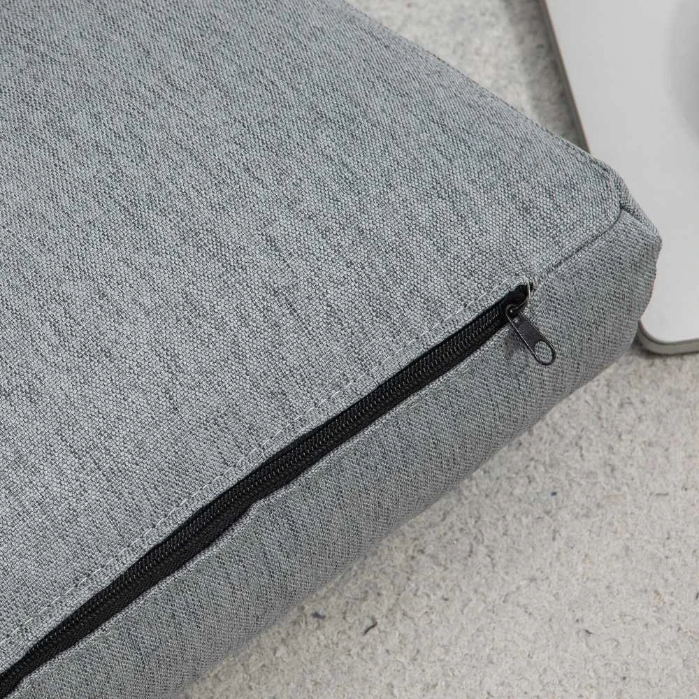 HOMCOM grindinis krėslas su 6 padėčių reguliuojamu atlošu, sulankstomas meditacijos krėslas, lininio audinio išvaizda, paminkštinta grindų sofa svetainei, miegamajam, pilkas