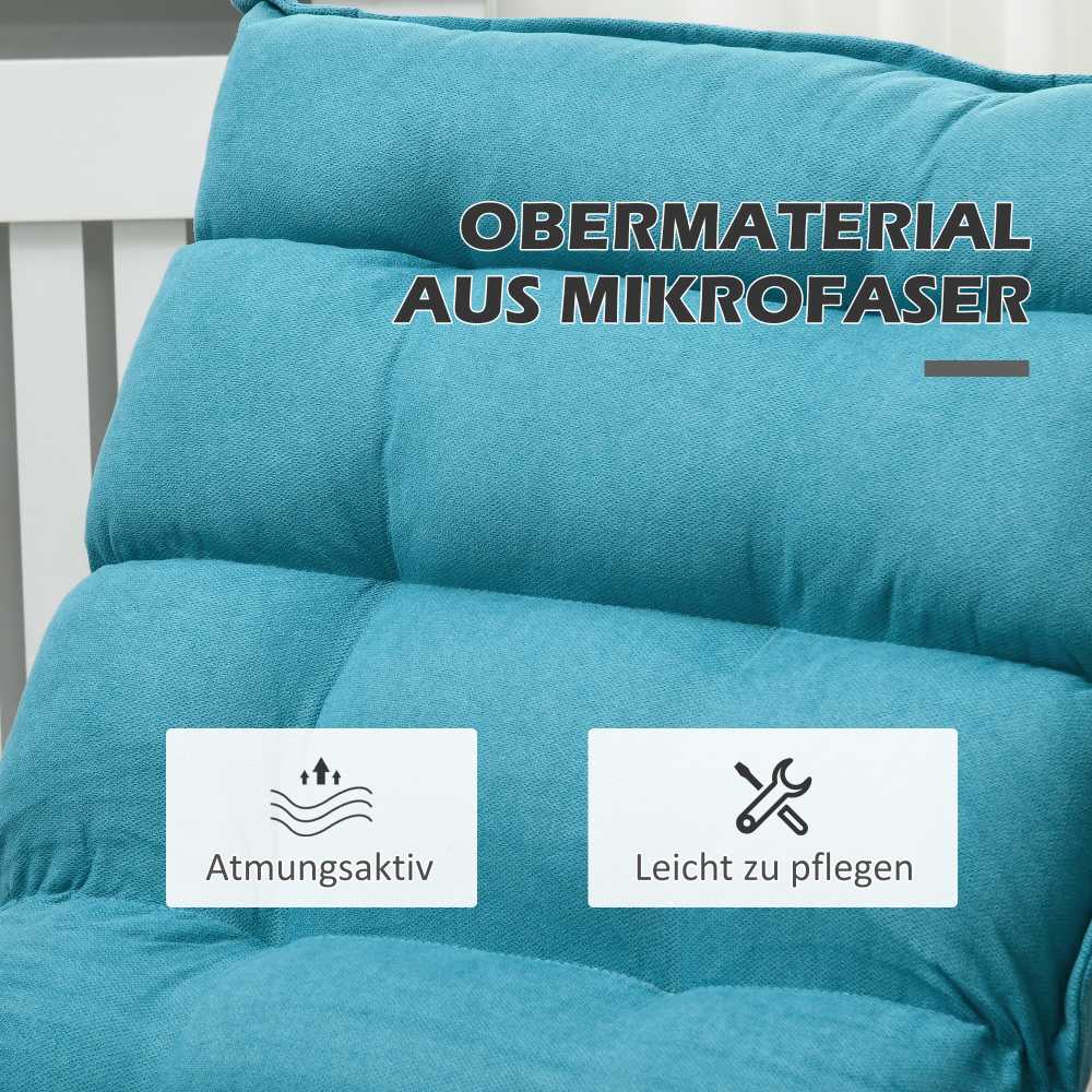 HOMCOM grindų kėdė, reguliuojama grindų sofa, besisukanti, meditacijos kėdė, poilsio kėdė, „Lazy“ sofa, svetainei, biurui, mėlyna