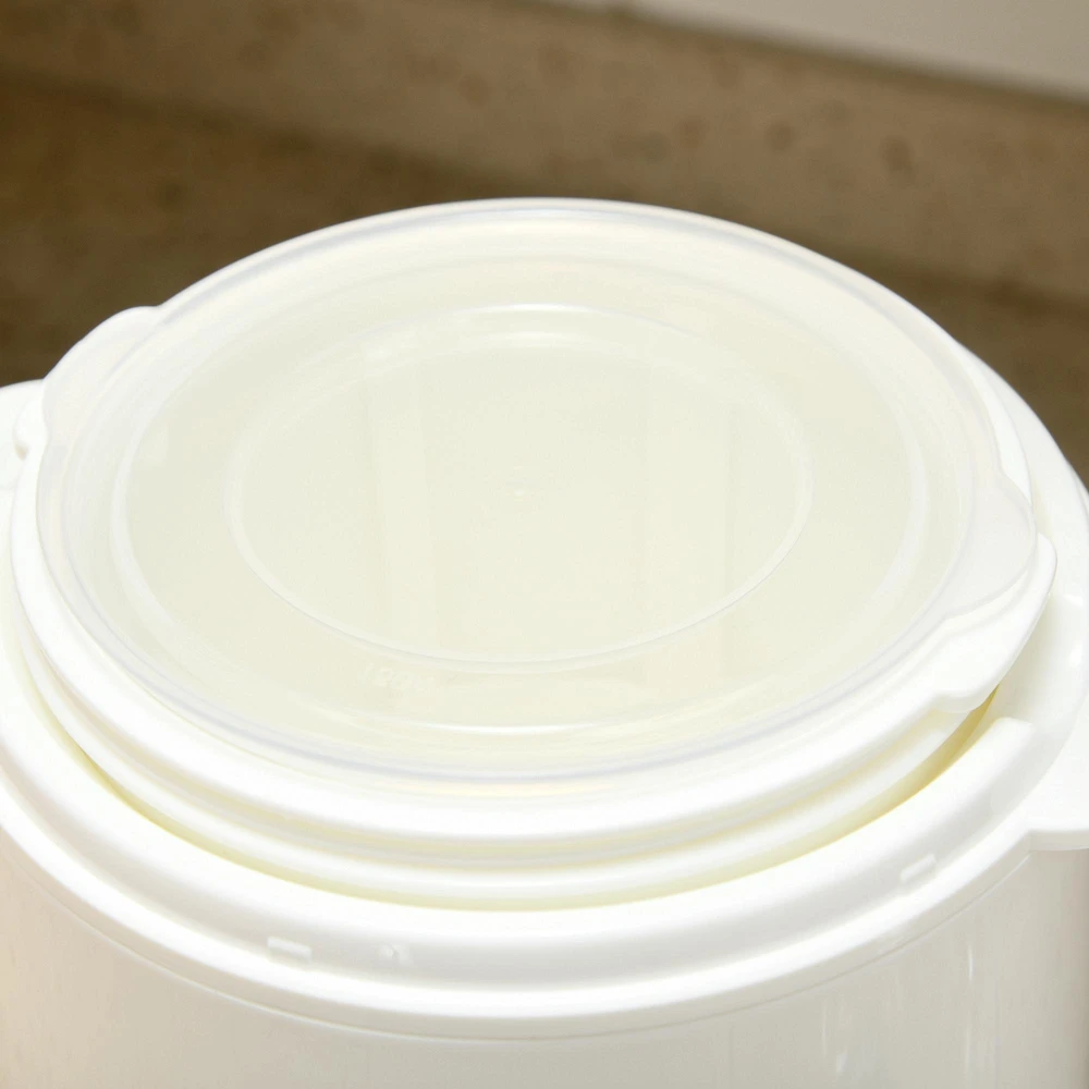HOMCOM Jogurto gaminimo aparatas, 1,5 L jogurto mašina su 2 stiklainiais, sieteliu, dangteliu, 20 W jogurto gamintojas graikiškam jogurtui, 3–5 asmenims, 19,5x17,5x21,4 cm, balta