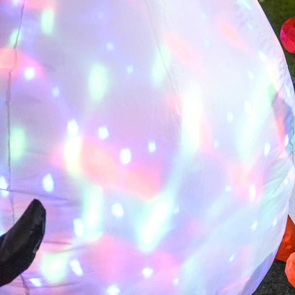 Homcom Pripučiamas sniego senis su 3 pingvinais ir LED apšvietimu, įvairiaspalvis, 140 × 70 × 180 cm