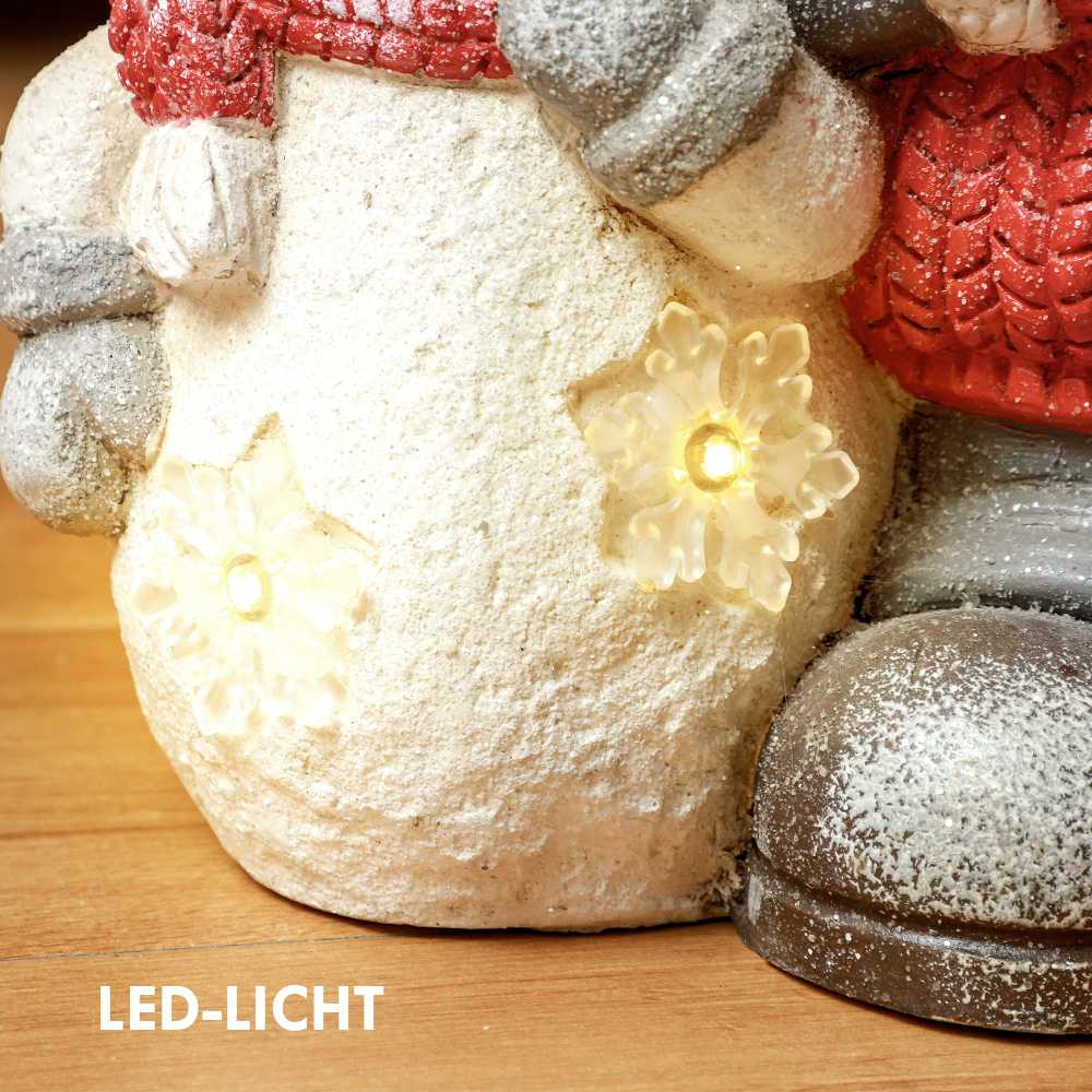 Homcom Kalėdinė statulėlė su 4 LED, įvairiaspalvė, 25 × 18 × 45,5 cm