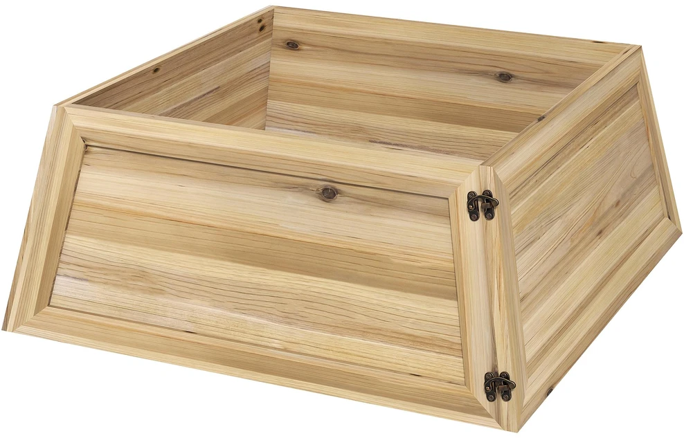 HOMCOM Kalėdų eglutės stovas-gaubtas 65 x 65 cm, eglutės pagrindo apdaila iš natūralios eglės medienos