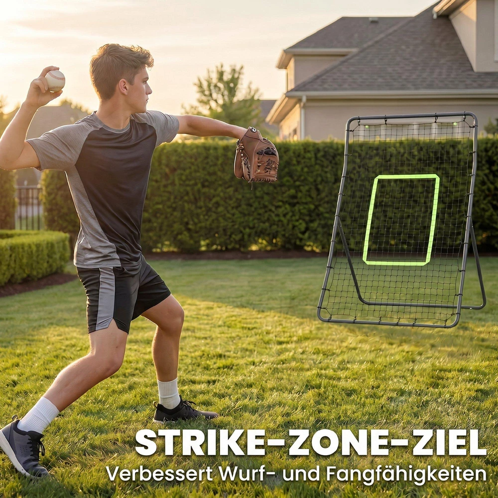 HOMCOM futbolo atšokimo sienelė, tinklas, plienas+PE, 75x126cm, treniruočių priemonė futbolui, juoda
