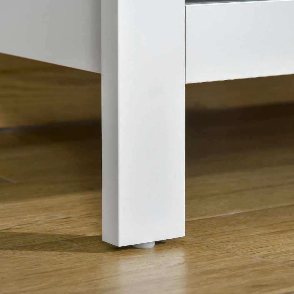 HOMCOM Komoda su stalčiais Komoda su 5 stalčiais Komoda su stalčiais su priešpriešiais Miegamasis Svetainė Balta 79x39,5x80,5cm