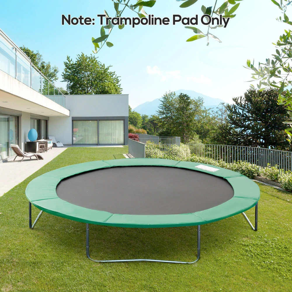 HOMCOM krašto danga, trampolino priedas, Ø 244 cm, atspari oro sąlygoms, PVC PE, žalia