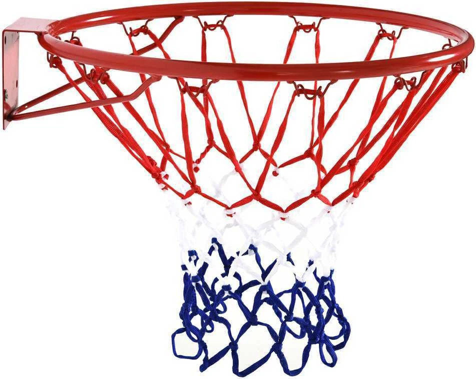 HOMCOM krepšinio tinklelis, krepšinio lankas su tinkleliu, plieno vamzdis + nailonas, raudona + mėlyna + balta, ø46 cm