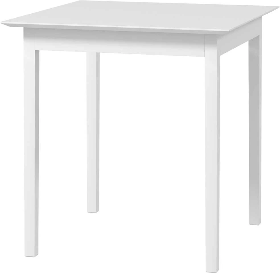 HOMCOM valgomojo stalas, virtuvinis stalas, kvadratinis stalas 2 asmenims, medinis svetainės stalas, skirtas virtuvei, valgomajam, baltas, 75 x 75 x 76 cm